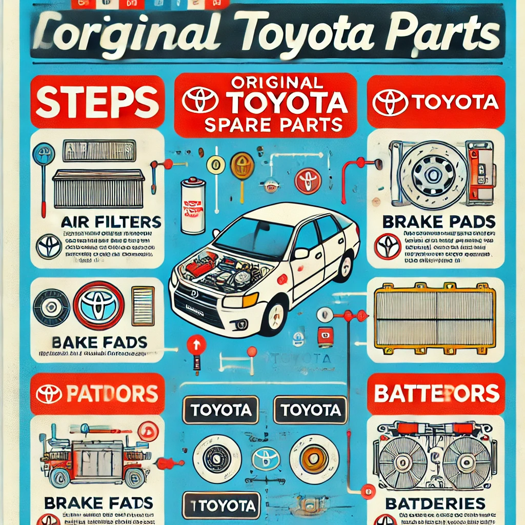 Suku cadang asli Toyota berkualitas tinggi dengan logo resmi Toyota.